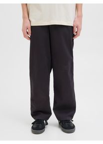Jack & Jones Chinos JACK & JONES JUNIOR "JPSTALEX CO JJCARPENTER PANTS NOOS JNR", Jungen, Gr. 164, N-Gr, schwarz (schwarz detail:stitching with dtm), Web, Obermaterial: 98% Baumwolle, 2% Elasthan, unifarben, relaxed fit kn&ouml;chellang, Hosen Chinos