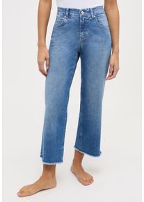 Straight-Jeans Angels "Linn", Damen, Gr. 40, L&auml;nge 24, light blau random used, Denim/Jeans, Obermaterial: 89% Baumwolle, 8% Polyester, 3% Elasthan, Jeans Straight-Jeans, Culotte