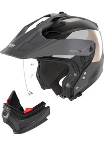 Nolan N70-2 X Selvado 347, modular helmet , color: Matt Black/Dark Grey/Beige/White , size: M