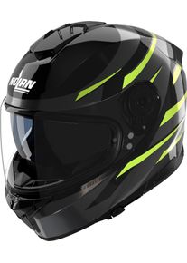 Nolan N80-8 Fervo 354, full face helmet , color: Black/Dark Grey/Neon-Yellow , size: XXL