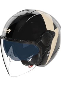 Nolan N20-2 Visor Impeto 344, open face helmet , color: Black/Beige , size: M