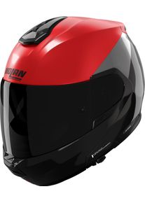 Nolan N100-6 Verniciatura Speciale 355, flip up helmet , color: Matt Black/Dark Grey/Red , size: S