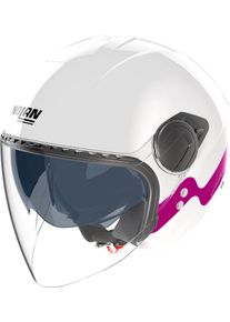 Nolan N20-2 Visor Zefiro 342, open face helmet , color: White/Pink , size: L