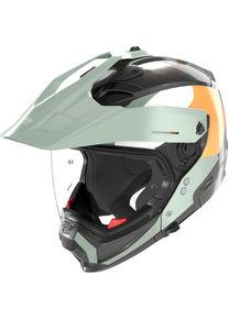 Nolan N70-2 X Selvado 348, modular helmet , color: Matt Black/Green/Orange/White , size: XL