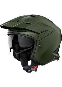 Airoh Kombakt Color, capacete aberto , cor: Mate-Verde Escuro , tamanho: XL