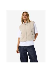 Noisy may, Damen, Fellweste &raquo;NMMASEY SHORT TEDDY VEST FWD NOOS&laquo;, Silver Lining, XL, Silver Lining, Weste von Noisy may