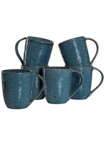 Leonardo, Tasse &raquo;MATERA&laquo; 430 ml, 6-teilig, blau, Keramik, &Oslash; 9,3 cm x 11 cm, blau