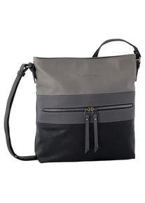 Tom Tailor, Damen, Umh&auml;ngetasche &raquo;ELLEN Cross bag L&laquo; mit schickem Farbverlauf, schwarz, schwarz, Aus pflegeleichtem Lederimitat