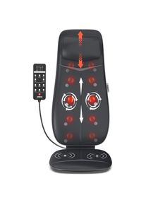 Renpho, Shiatsu-Massagesitzauflage &raquo;Neck & Back Massager Cushion S BM076&laquo; f&uuml;r Tiefenentspannung des Nackens & R&uuml;ckens -- W&auml;rme & Vibration, schwarz, 