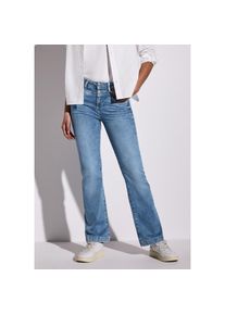 Street One, Damen, Bootcut-Jeans mit Stretch, Light Blue Random, 31 - L&auml;nge 32, Jeanshose im Slim Fit von Street One