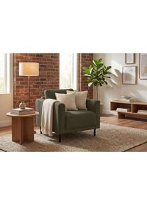 Home Affaire, Sessel &raquo;Sveeva, Breite 78 cm, schwarze Metallf&uuml;&szlig;e&laquo; langlebiger Webstoff, viele Farben zur Auswahl, khaki, 100% PES, Webstoff, khaki