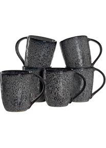 Leonardo, Tasse &raquo;MATERA&laquo; 430 ml, 6-teilig, anthrazit, Keramik, &Oslash; 9,3 cm x 11 cm, anthrazit