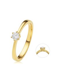 ONE ELEMENT, Damen, Diamantring &raquo;0.15 ct Diamant Brillant Ring aus 585 Gelbgold&laquo;, gold, 48, mit Liebe gefertigt aus 585 Gelbgold