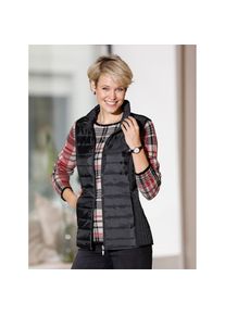 Classic Basics, Damen, Steppweste, schwarz, 56, schwarz, streckende L&auml;ngssteppung seitlich