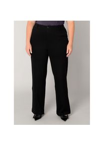 Base Level Curvy, Damen, Stoffhose &raquo;Yorinthe&laquo; mit elastischem Bund und Stretch, Black, 46 - L&auml;nge 32, Gerade Hose von Base Level Curvy