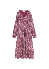 bonprix, Damen, Jerseykleid &raquo;Jerseykleid aus flie&szlig;endem Viskose-Mix&laquo; f&uuml;r vielseitige Anl&auml;sse, aus Viskose-Mix, mit Elasthan-Anteil, aubergine gebl&uuml;mt,