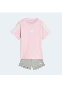 adidas Sportswear, Unisex, Trainingsanzug &raquo;I 3S T-SET 160&laquo; 2 tlg., Clear Pink/White/White, 80, Clear Pink/White/White, Ein Set aus T-Shirt und Shorts 