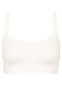 Sloggi, Damen, Bustier &raquo;ZERO Feel Bliss Top&laquo; unsichtbar mit Spitzenoptik, SILK WHITE, N-Gr, S - N-Gr, SILK WHITE, unsichtbar mit Spitzenoptik