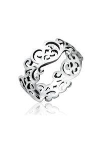 Elli, Damen, Silberring &raquo;Ring Ornament Cut Out Bl&auml;tter 925 Silber&laquo;, Grau, 56, Eleganter Ring aus 925er Sterling Silber