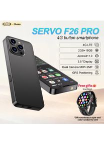 Free Smartwatch! SERVO F26 PRO 4G Smartphone Android11.0 System Google Play 2GB+16GB WiFi 3.5" Touch Screen Smart Mobile Phones