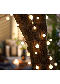 Solcelledrevet lyskjede med 50 sm&aring; LED-kuler, svart, st&oslash;rrelse Onesize, bonprix