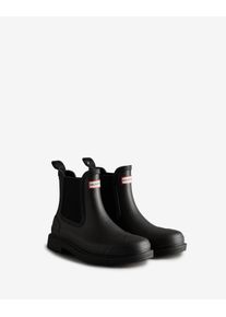Gummistiefel Hunter "CHELSEA COMMANDO BOOT", Damen, Gr. 43, schwarz, Synthetik, Schuhe Gummistiefel, wasserdicht