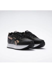 Sneaker Reebok CLASSIC "REEBOK GLIDE RIPPLE DOUBLE", Damen, Gr. 36, schwarz-wei&szlig; (schwarz, wei&szlig;, rose gold), Synthetik, Textil, Schuhe Sneaker