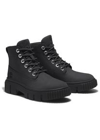 Schn&uuml;rboots Timberland "GREYFIELD MID LACE UP BOOT", Damen, Gr. 36, schwarz, Leder, Schuhe Schn&uuml;rboots, Winterstiefel, Schn&uuml;rstiefel, Winterschuhe