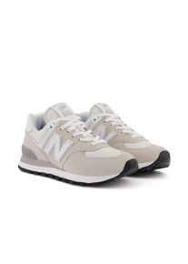 Sneaker New Balance "WL574 Core", Damen, Gr. 41,5, beige (sanftes wei&szlig;, grau), Leder, Textil, Schuhe Sneaker, Topseller
