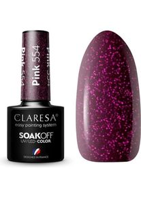 Claresa, Nagellack, UV LED Nagellack Kollektion Hybrid Manik&uuml;re Soak Off - 5ml Rosa Farbe Nr. 554 (Rosa, UV-Gel Lack)