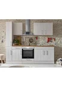 respekta K&uuml;chenblock Anton Landhaus ohne Ger&auml;te ca. 240 cm Wei&szlig;