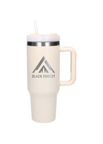 Extralink Schwarzwald Thermobecher mit Trinkhalm Thermoskanne mit Griff, 1200ml, beige, Thermoskanne, Beige