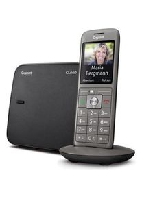Gigaset CL660 Analog/DECT-Telefon Anthrazit Anrufer-ID, Telefon, Grau