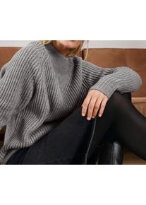 Tchibo - Strickpullover mit Stehkragen - Damen - Gr. S - grau