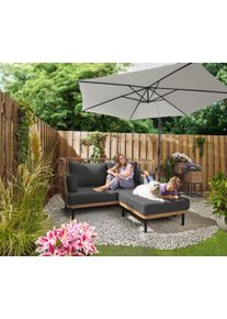 Tchibo - 2 Pflanzs&auml;ulen &raquo;Elin&laquo; - 30x30x90cm - silber - Holz / Stahl / Polyethylen