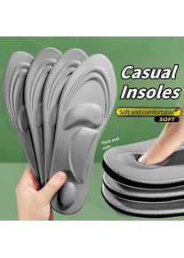 4D Memory Foam Cuttable Cushion Orthopedic Insoles for Shoes Pain Relief Soft Flat Feet Arch Support Massage Insoles Men Women