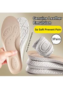 6pcs Shock Absorption Comfortable Breathable Wormwood Deodorant Insole Arch Support Latex Soft Sweat Absorbing Running Feet Care
