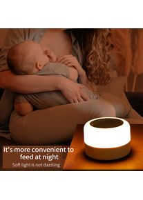 Baby White Noise Machines with Night Light Sleeping Relaxation Tool Portable Touch Adjustable USB Rechargeable for Home Travel