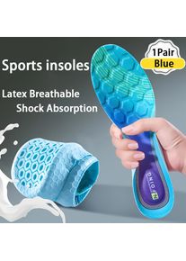 4D Sport Insoles Soft Breathable Deodorant High-elasticity Shock Absorption Running Shoe Pad For Men Women Latex Massage Insole