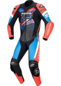 Alpinestars GP Force Honda, fato de couro 1pcs. , cor: Preto/Vermelho Claro/Azul , tamanho: 56