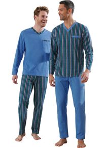 Herren Schlafanz&uuml;ge blau + marine Gr&ouml;&szlig;e 44/46
