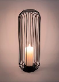 bonprix Suport lum&acirc;nări din metal, negru, onesize