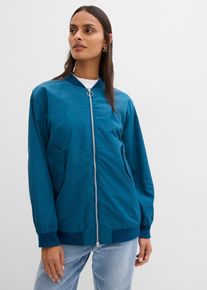 bonprix Női Bő pil&oacute;t&aacute;s dzseki leop&aacute;rdmint&aacute;s b&eacute;l&eacute;ssel, k&eacute;k, 52