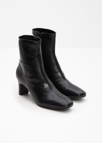 bonprix Stiefeletten mit flexiblem Schaft, schwarz
