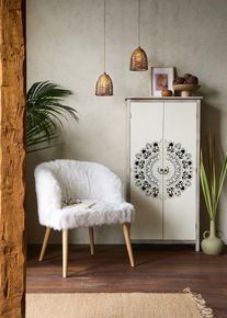 Lampa med LED - brun - storlek 18x16 cm - bonprix