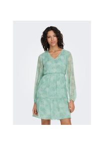 Only Chiffonkleid &raquo;ONLTESSA-CERA ELIZA L/S DRESS WVN CS&laquo; Kunstfaser, regular fit, V-Ausschnitt