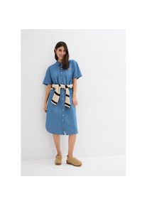 bonprix Jeanskleid &raquo;Jeanskleid, Oversized&laquo; Brusttasche f&uuml;r l&auml;ssigen Look, aus Baumwolle, Oversize-Passform blau, Gr&ouml;&szlig;e 34