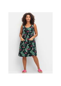 OTTO Sommerkleid &raquo;Sommerkleid&laquo; aufgesetzte Taschen schwarz, Gr&ouml;&szlig;e 56