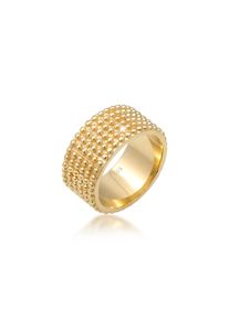 Elli Silberring &raquo;Ring Breit Bandring Dots Kugeln 925 Silber&laquo; goldfarben, Gr&ouml;&szlig;e 58