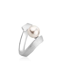 NENALINA Perlenring &raquo;Ring Synthetische Perle 925 Silber&laquo; silberfarben, Gr&ouml;&szlig;e 54